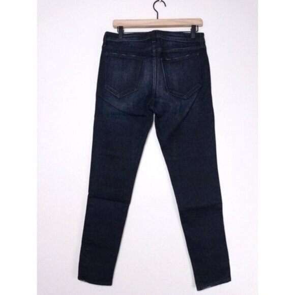 NWT Free People x Sandrine Rose Mixed Denim Patch Jeans 25 Dark Black Skinny Zip - Picture 8 of 11